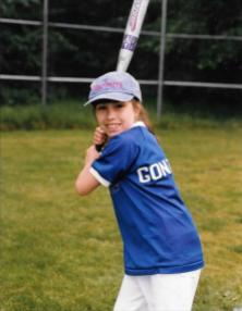 Me playing softball in second grade.